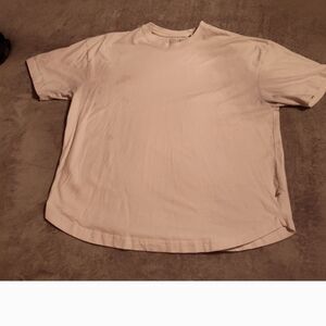 Men's Casual Cream Short Sleeve Tee